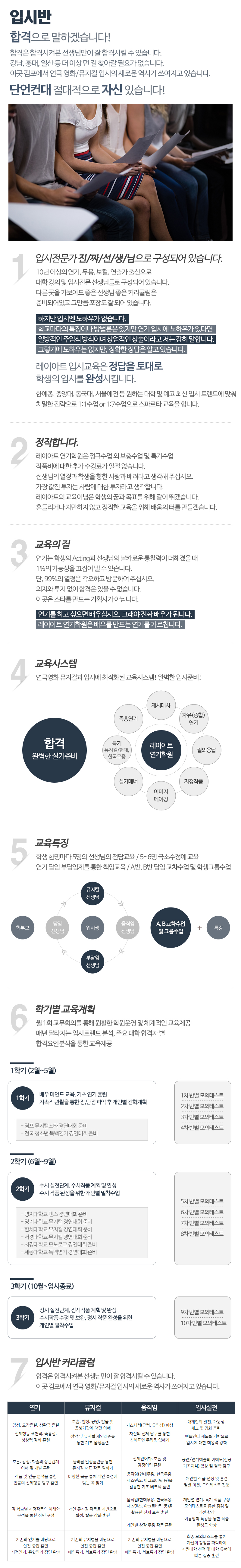 레이아트 연기학원_내용